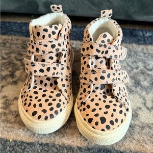 Cat&Jack Pink Cheetah Print Velcro Sneakers